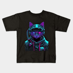 Cyber Cat Kids T-Shirt